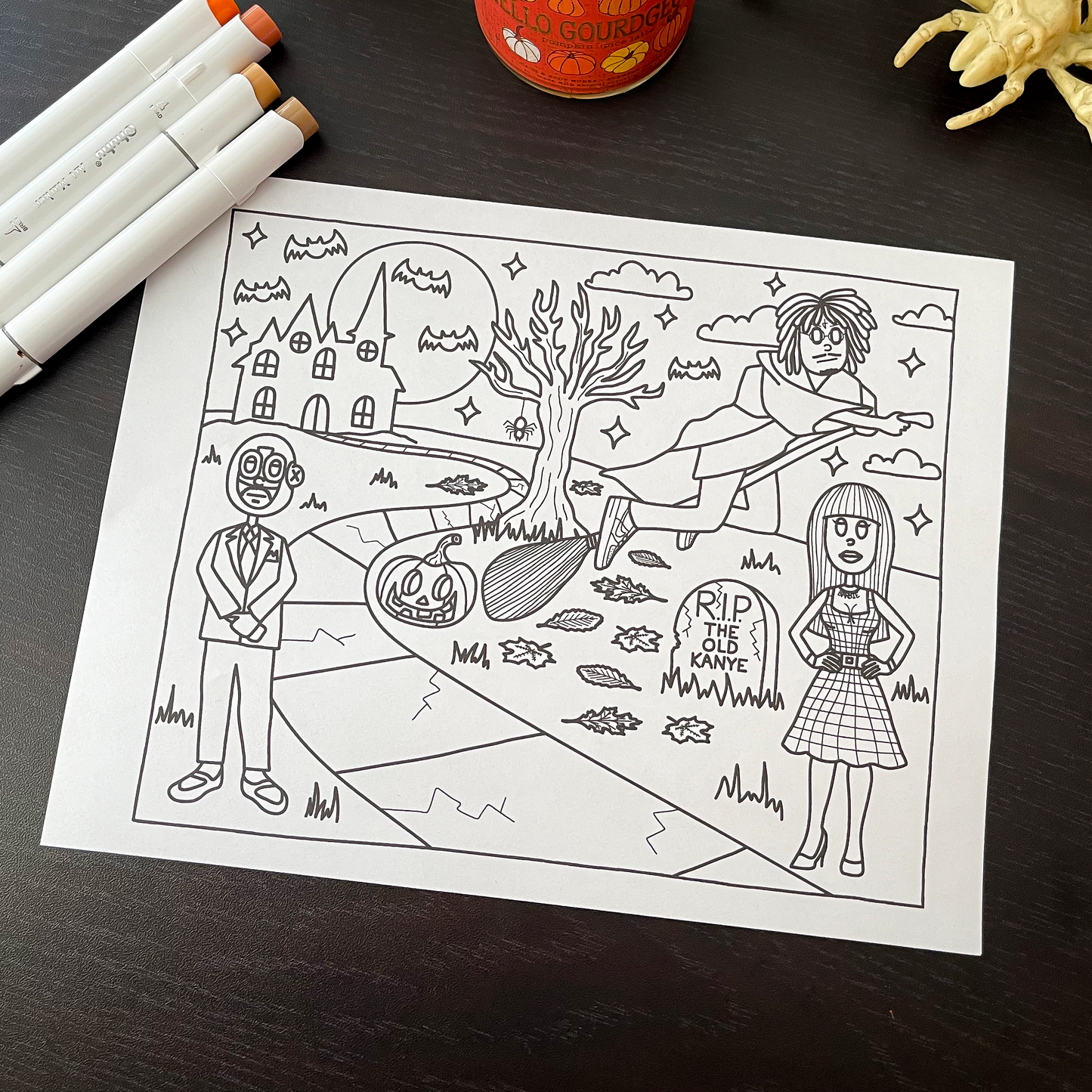 HALLOWEEN - DIGITAL DOWNLOAD COLORING PAGE