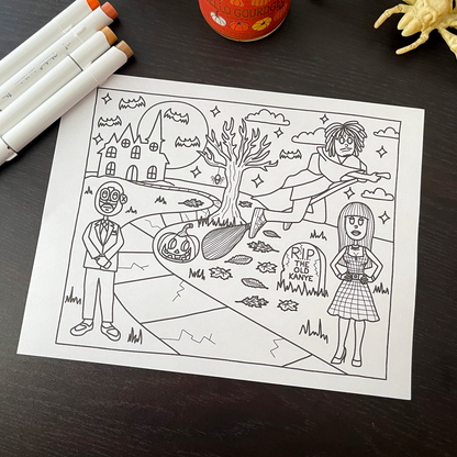 HALLOWEEN - DIGITAL DOWNLOAD COLORING PAGE