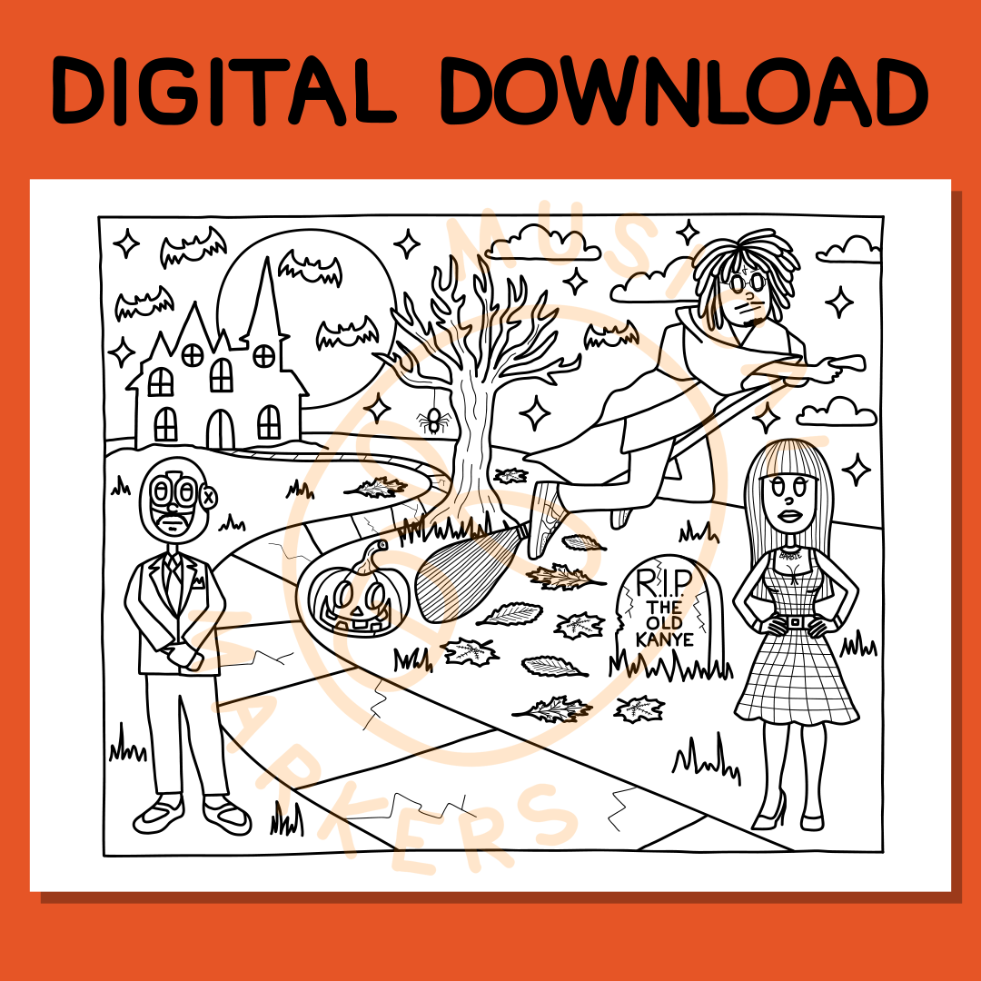 HALLOWEEN - DIGITAL DOWNLOAD COLORING PAGE